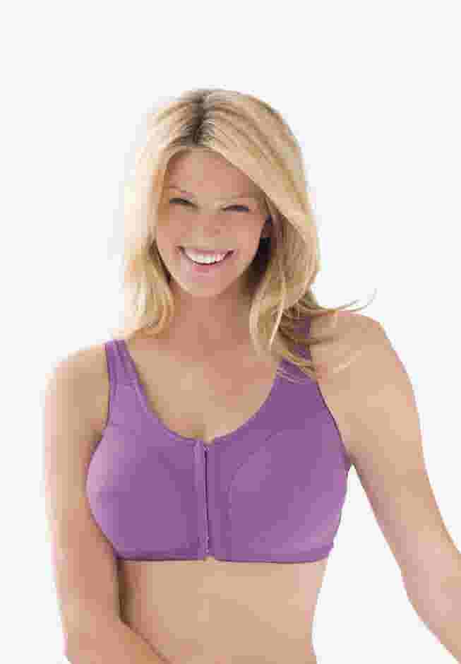 3-Pack Front-Close Cotton Wireless Bra image number 7