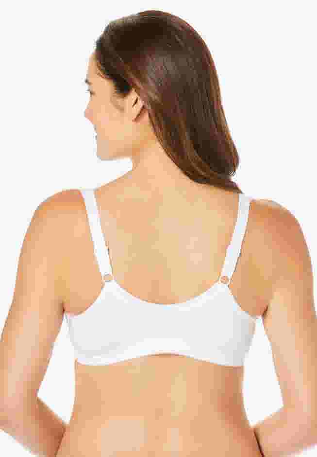 3-Pack Front-Close Cotton Wireless Bra image number 1