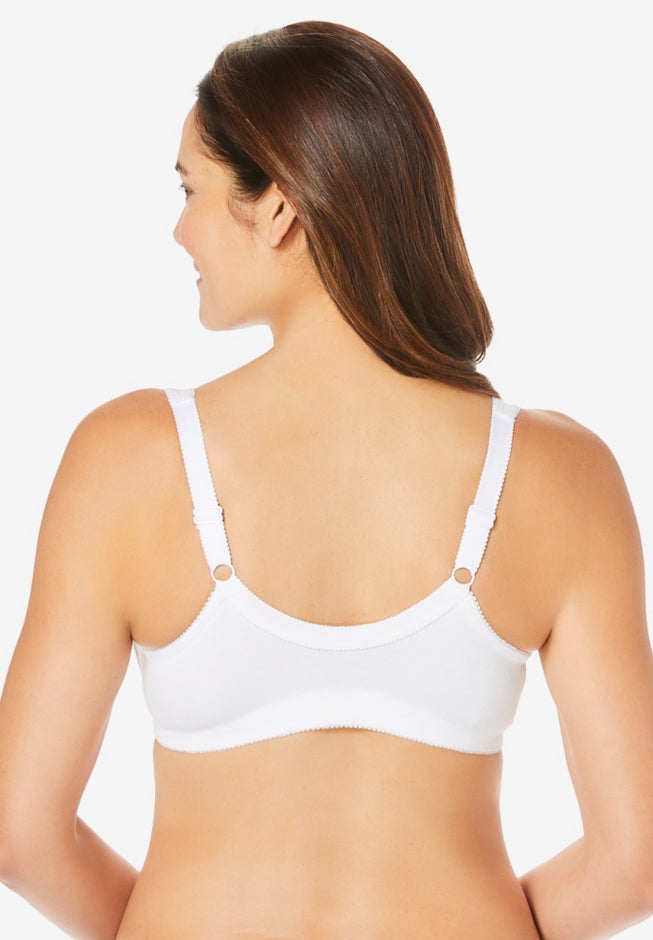 3-Pack Front-Close Cotton Wireless Bra image number 1