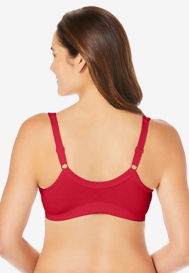 3-Pack Front-Close Cotton Wireless Bra image number 1