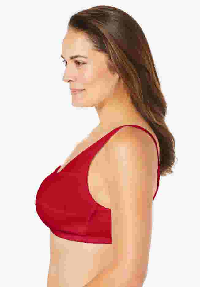 3-Pack Front-Close Cotton Wireless Bra image number 2