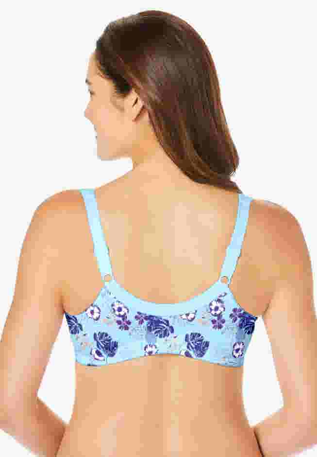 3-Pack Front-Close Cotton Wireless Bra image number 1