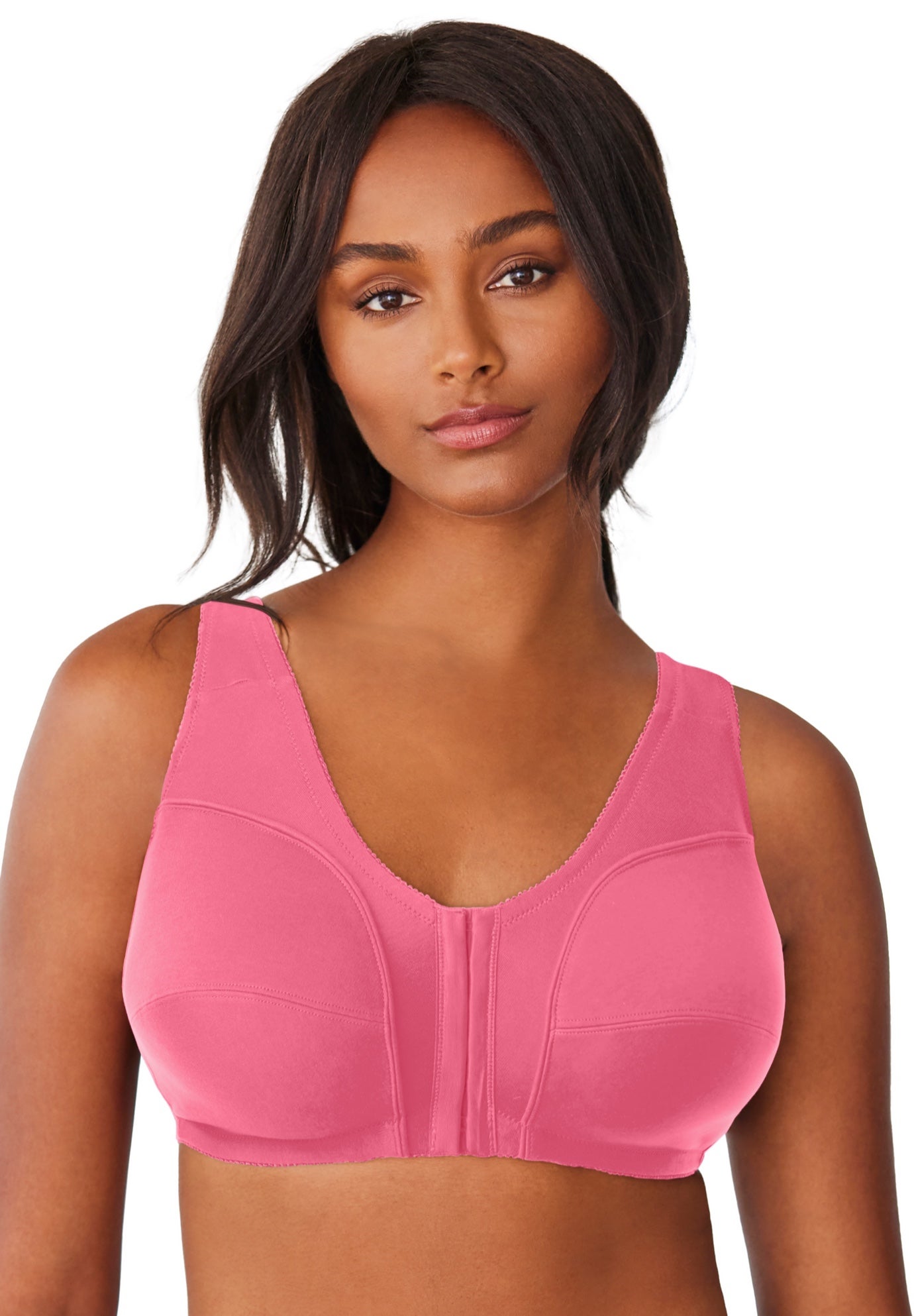3-Pack Front-Close Cotton Wireless Bra image number 0