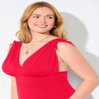 Adjustable Ruched Swimdress image number null