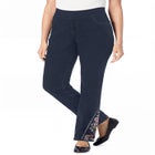Flex-Fit Pull-On Straight-Leg Gap-Free Stretch Denim Jeans image number null