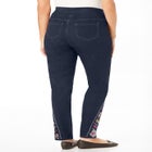 Flex-Fit Pull-On Straight-Leg Gap-Free Stretch Denim Jeans image number null
