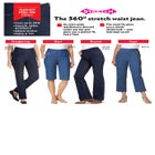 Flex-Fit Pull-On Straight-Leg Gap-Free Stretch Denim Jeans image number null