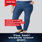 Flex-Fit Pull-On Straight-Leg Gap-Free Stretch Denim Jeans image number null