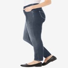Flex-Fit Pull-On Straight-Leg Gap-Free Stretch Denim Jeans image number null