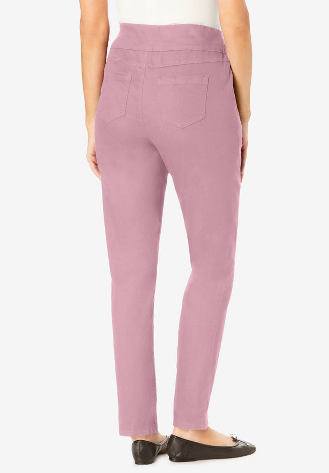 Flex-Fit Pull-On Straight-Leg Gap-Free Stretch Denim Jeans image number 1