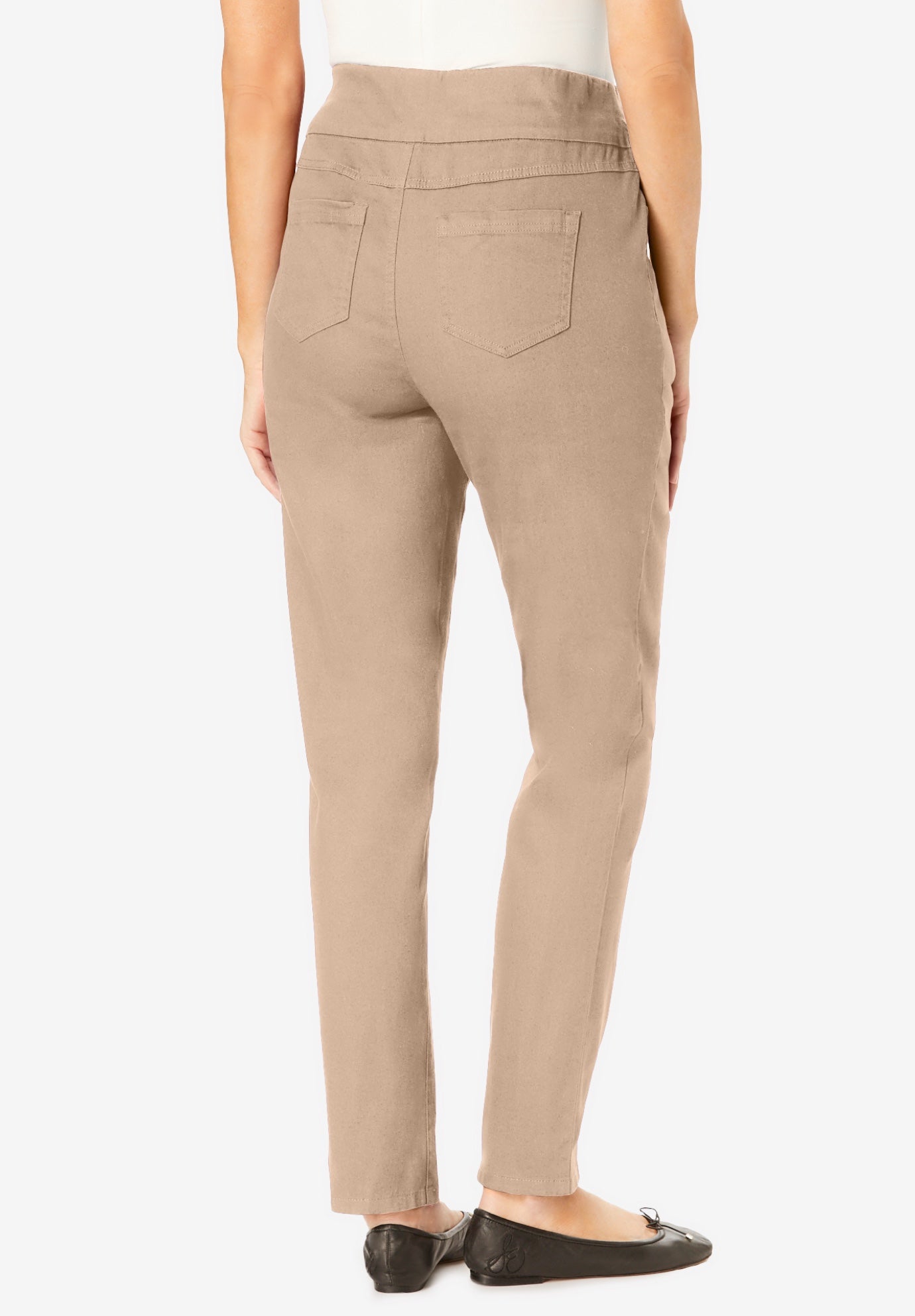 Flex-Fit Pull-On Straight-Leg Gap-Free Stretch Denim Jeans image number 1