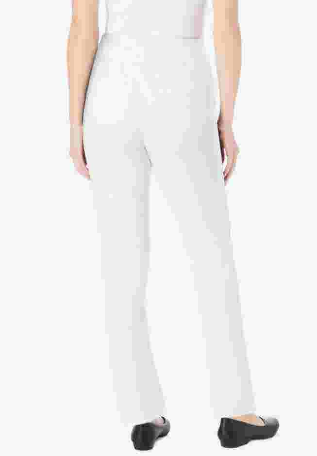 Flex-Fit Pull-On Straight-Leg Gap-Free Stretch Denim Jeans image number 1