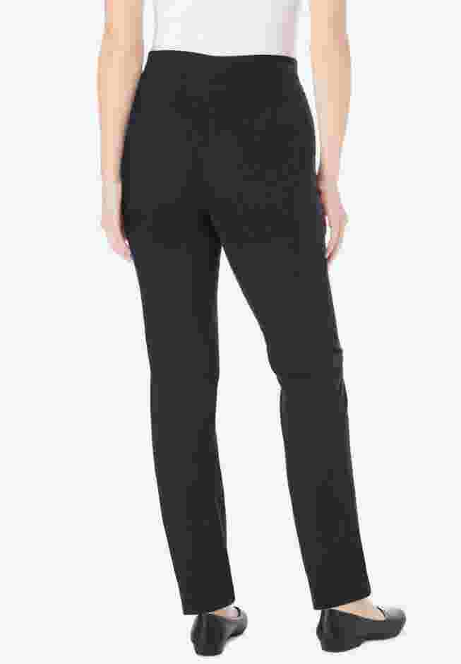 Womens Plus-Size Flex-Fit Pull-On Straight-Leg Gap-Free Stretch Denim Jeans image number 1