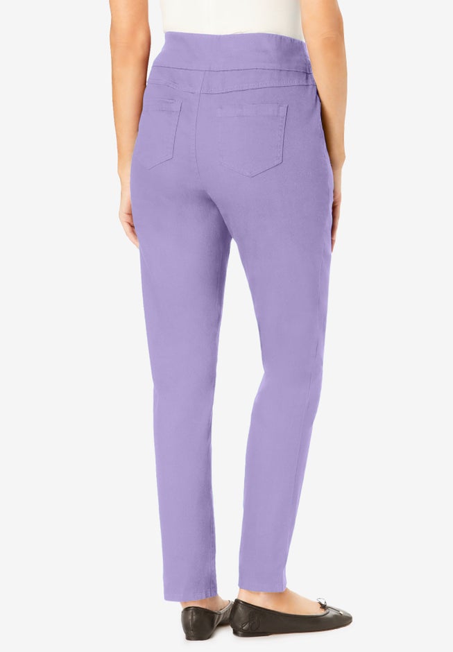 Flex-Fit Pull-On Straight-Leg Gap-Free Stretch Denim Jeans image number 1