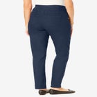 Flex-Fit Pull-On Straight-Leg Gap-Free Stretch Denim Jeans image number null