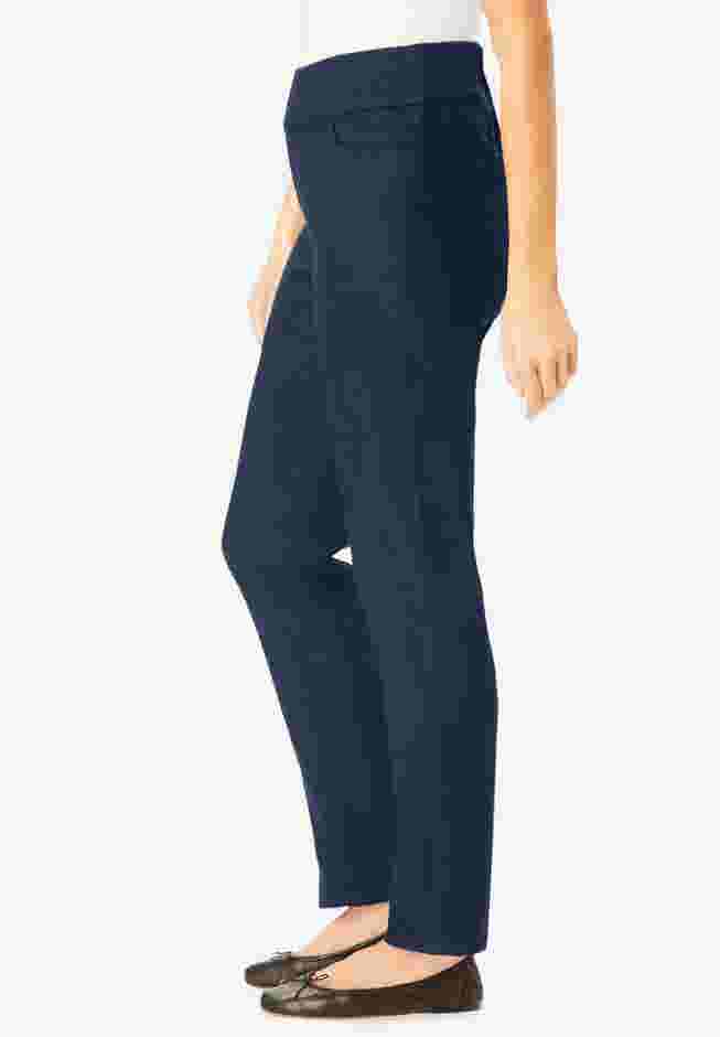 Flex-Fit Pull-On Straight-Leg Denim Jean image number 2