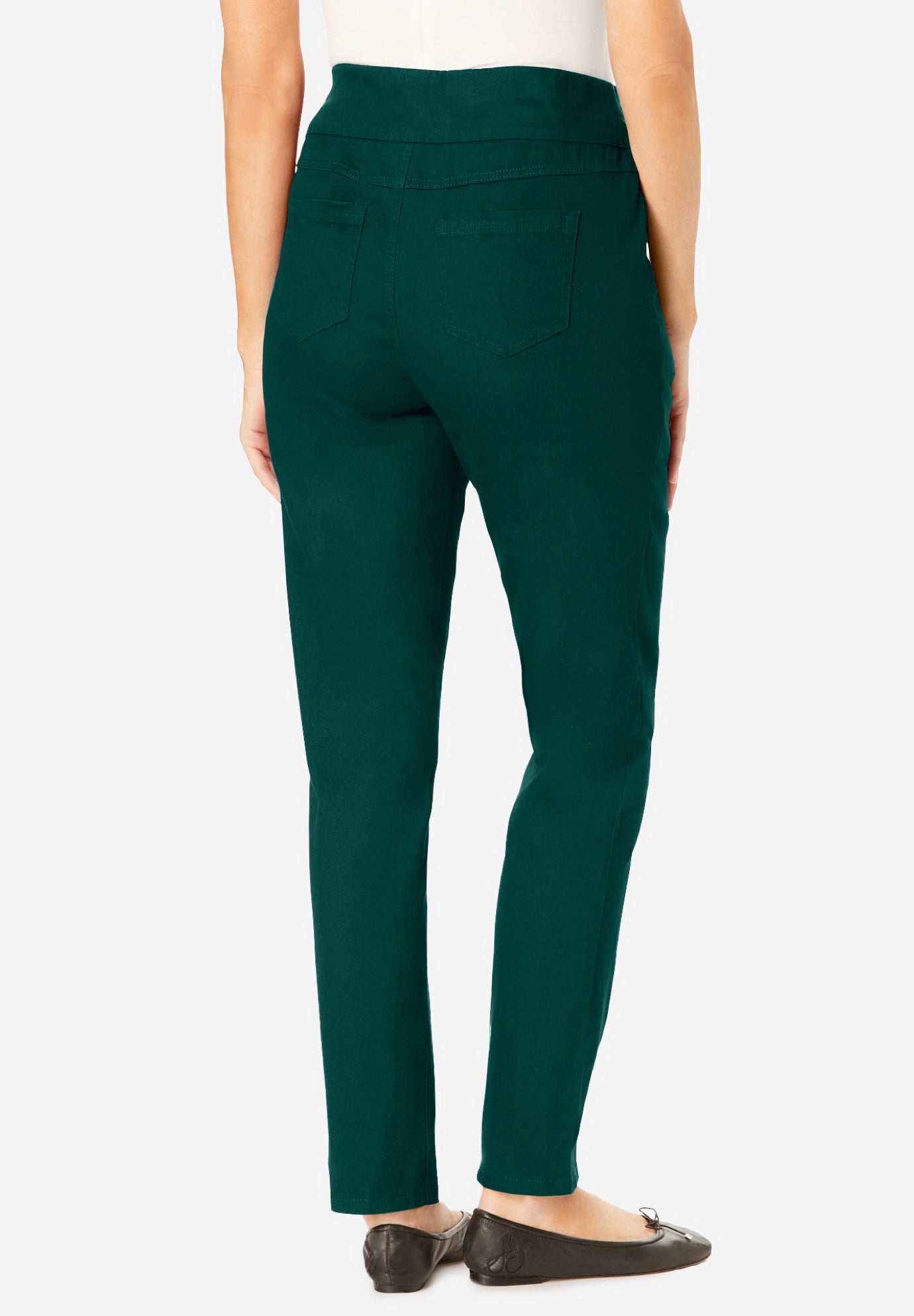 Flex-Fit Pull-On Straight-Leg Gap-Free Stretch Denim Jeans image number 1