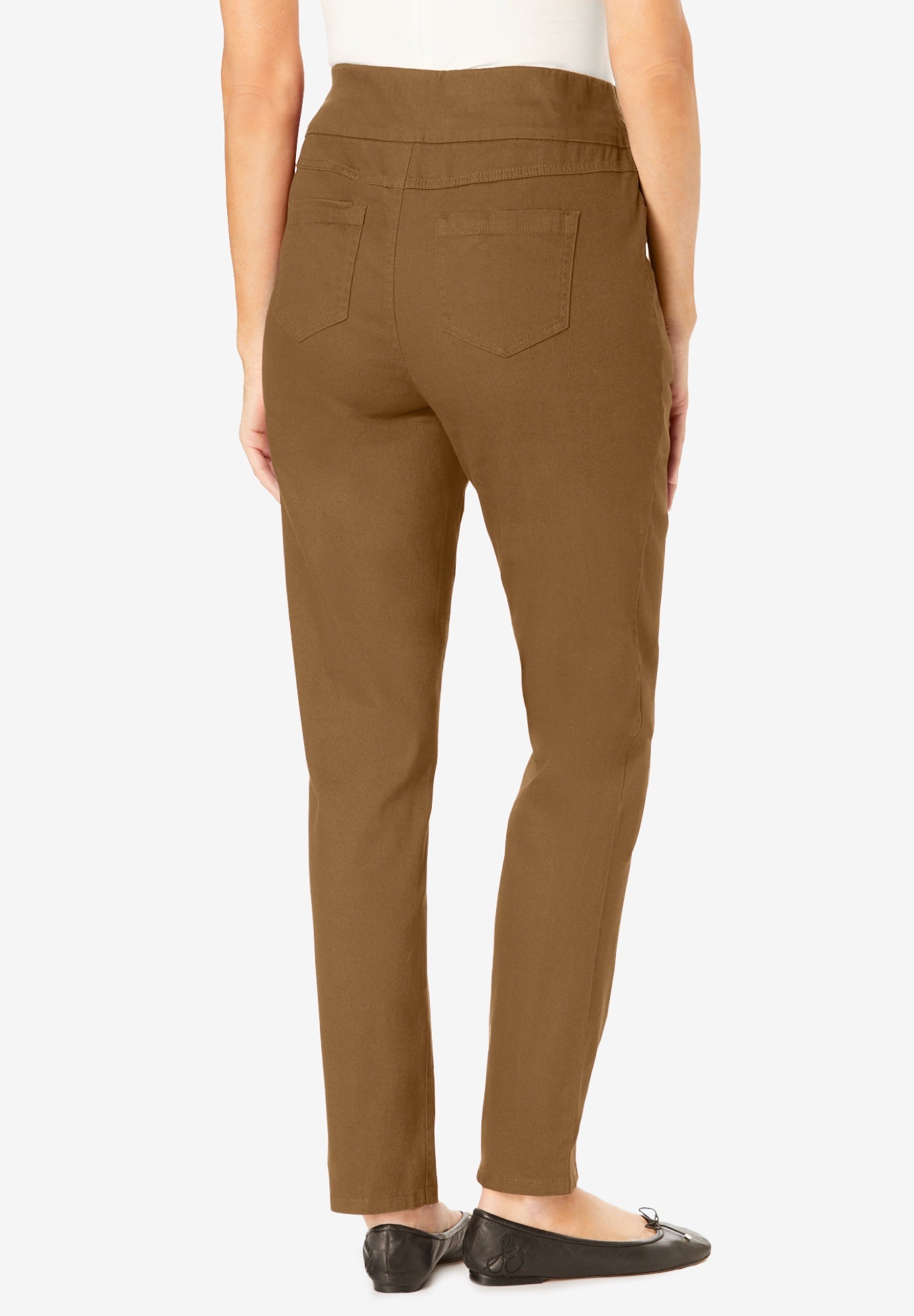 Flex-Fit Pull-On Straight-Leg Gap-Free Stretch Denim Jeans image number 1