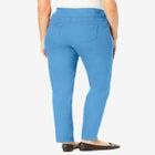 Flex-Fit Pull-On Straight-Leg Gap-Free Stretch Denim Jeans image number null