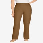 Flex-Fit Pull-On Straight-Leg Gap-Free Stretch Denim Jeans image number null