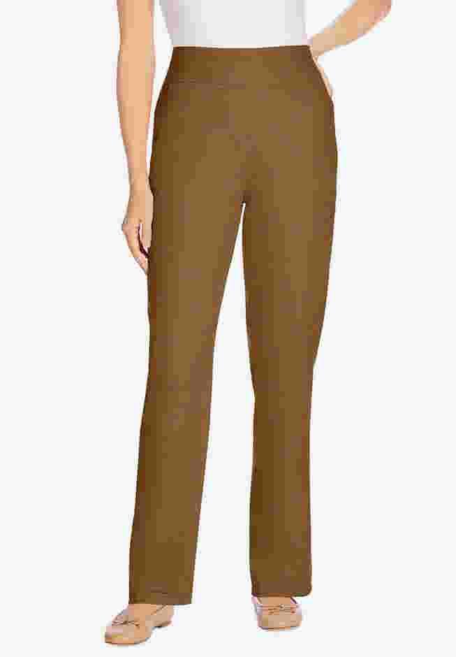 Flex-Fit Pull-On Straight-Leg Denim Jean image number 0