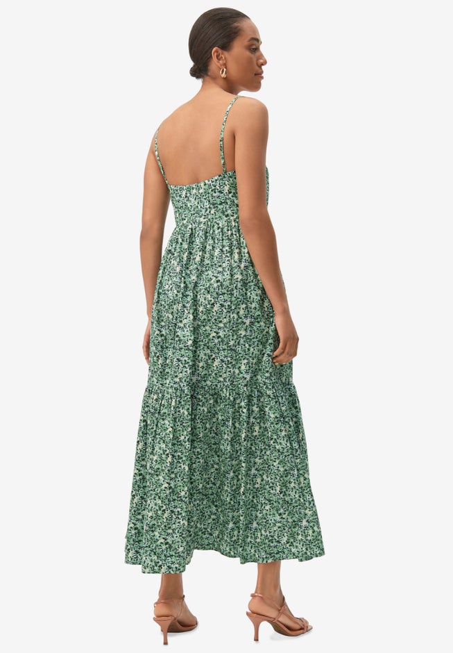 Tiered Cotton Maxi Dress image number 1