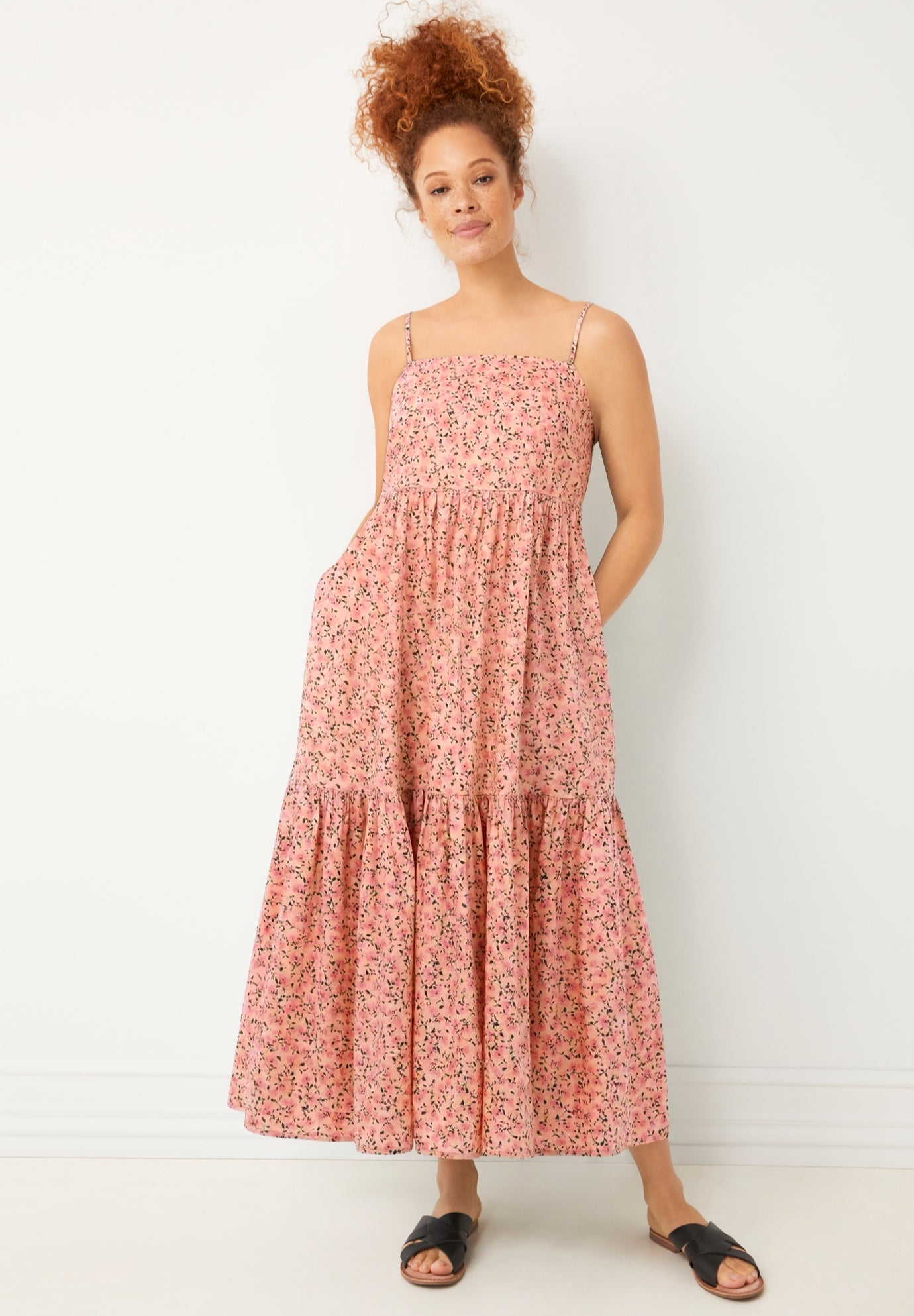 Tiered Cotton Maxi Dress image number 0