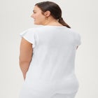 Cap Sleeve Henley Tee image number null