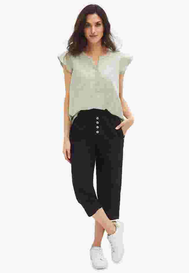 Cap Sleeve Henley Tee image number 0