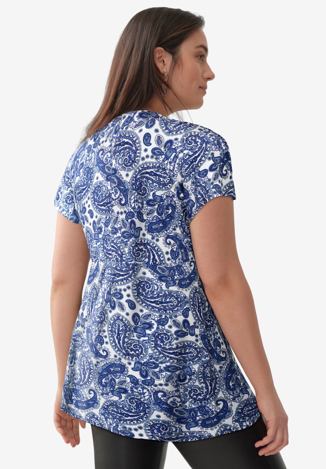 V-Neck Tunic With Gathered Bodice image number 1