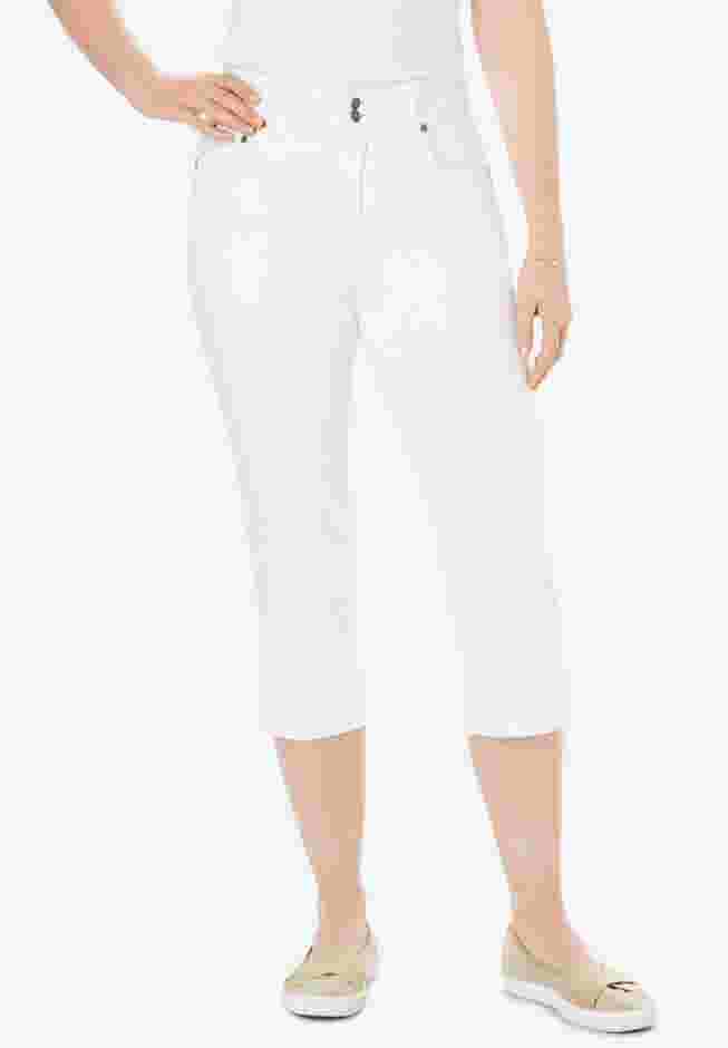 Secret Solutions&trade; Tummy Smoothing Denim Jean Capri image number 0