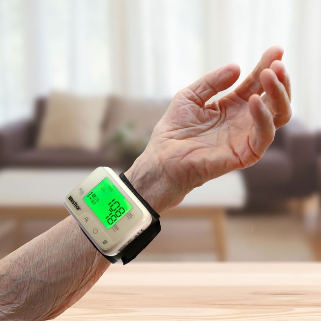 Talking Color Coded Wrist Blood Pressure Monitor image number 3