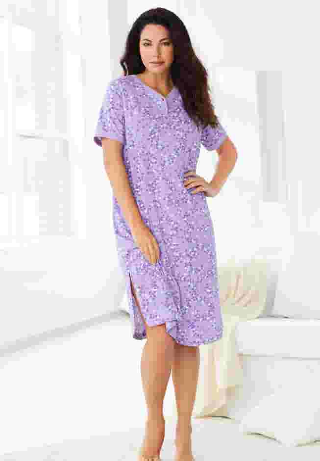 Short Henley Sleepshirt image number 5