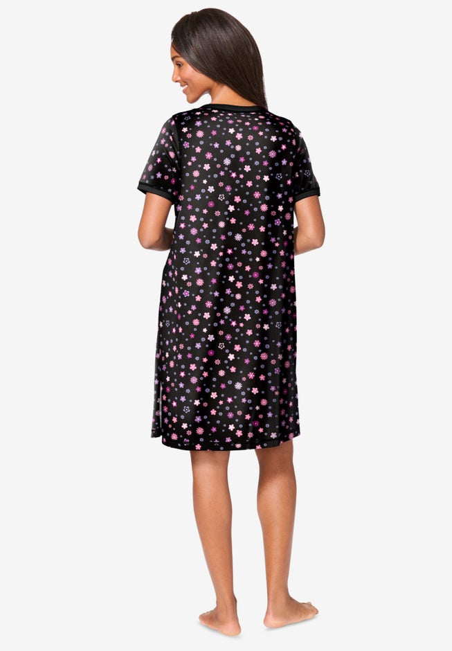 Short Henley Sleepshirt image number 1