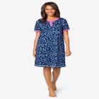 Short Henley Sleepshirt image number null