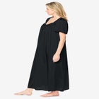 Long Silky Lace-Trim Gown image number null