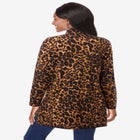 Stretch Cotton Zip Front Hi-Low Jacket image number null