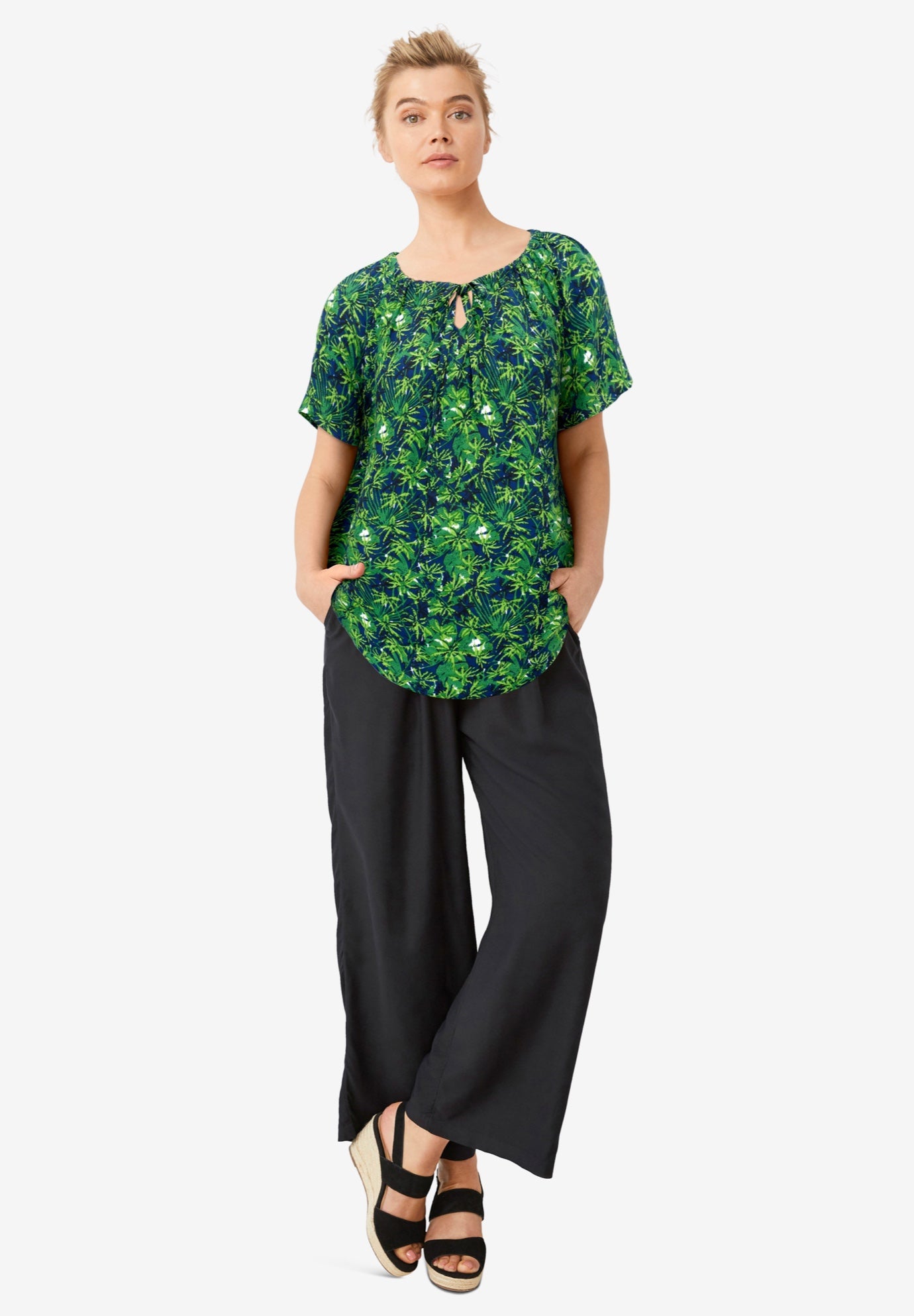 Keyhole Peasant Blouse image number 0