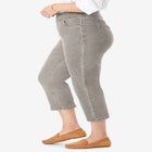 Pull-On Flex-Fit Elastic-Waist Stretch Denim Capri Jeans image number null