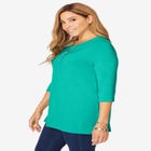 Stretch Knit Zip Tunic image number null