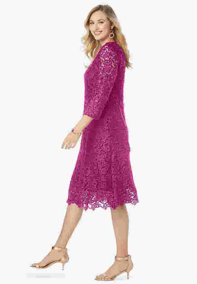 Lace Fit & Flare Dress image number 2