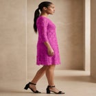 Lace Fit & Flare Dress image number null