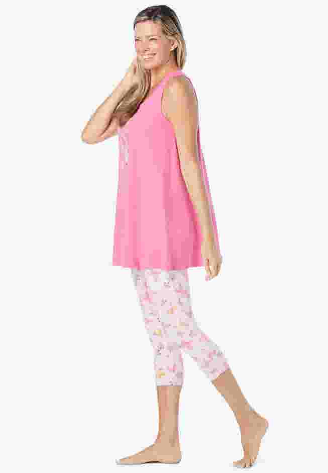Scoopneck Tank & Capri Legging PJ Set  image number 2