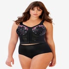 Embroidered Front-Close Longline Posture Bra image number null