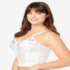 Embroidered Front-Close Longline Posture Bra image number null