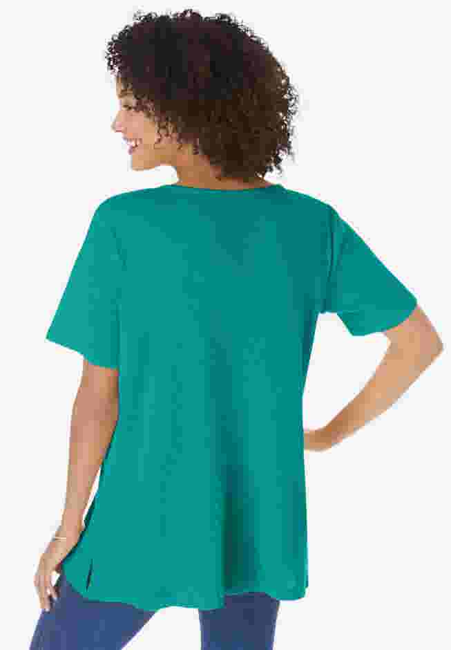 Split-Neck Henley Thermal Tee image number 1