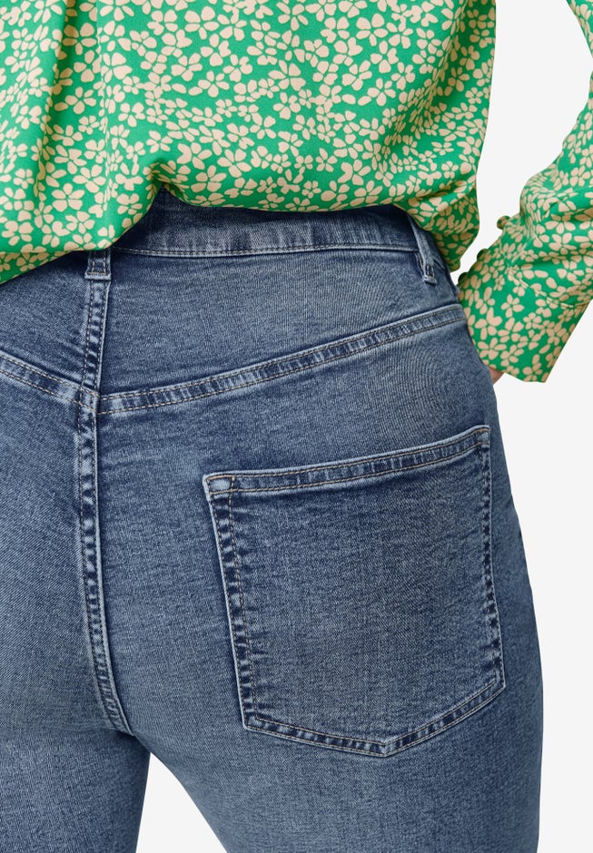 Slim 5-Pocket Denim Capri image number 1