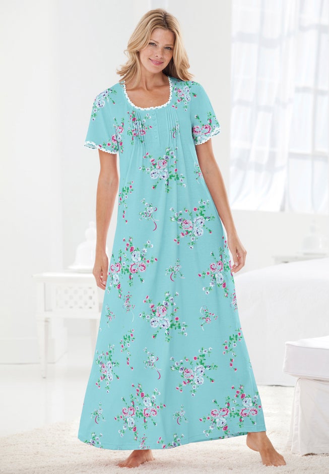 Long Pintuck Knit Gown image number 4