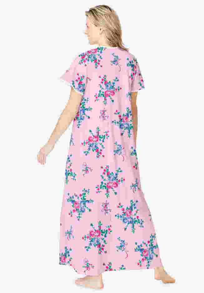 Long Pintuck Knit Gown image number 1