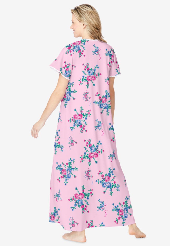 Long Pintuck Knit Gown image number 1